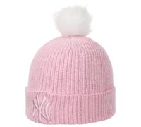 New Era Cappello da Donna con Pompon in Pelliccia Sintetica dei New York Yankees - MLB Chenille Bobble - Rosa