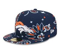 New Era Cappello da uomo blu navy Denver Broncos Paisley 59Fifty