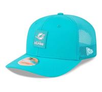 New Era Cappello regolabile da uomo Aqua Miami Dolphins 2025 Sideline 9SEVENTY Trucker