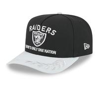 New Era Cappello snapback 9FIFTY NFL Draft A-Frame dei Las Vegas Raiders 2025 per giovani, nero/argento