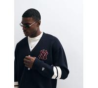 New Era cardigan con bottoni con logo NY Yankees navy-Blu navy L