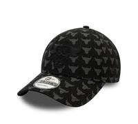 New Era Chicago Bulls 9Forty Berretto Cappello Cappellino da Baseball Logo della Squadra Strapback Regolabile NBA Nero