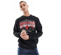 New Era - Chicago Bulls - Felpa nera con motivo-Nero M