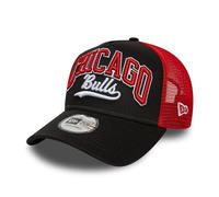 New Era Chicago Bulls Script A-Frame Trucker cap Nero