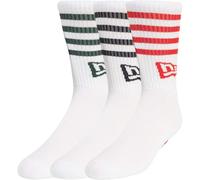 New Era Crew Stripe Socks - Calzini a strisce, confezione da 3 pezzi