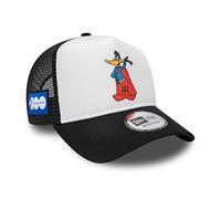 New Era Daffy Duck Superman Looney Tunes 100 Years WB White Black A-Frame Trucker Cap - One-Size