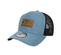 New Era Denim Leather Patch Trucker 410 - Navy One Size