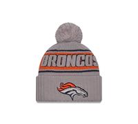 New Era Denver Broncos NFL 2024 Sideline Sport Knit Grigio Berretto con Pompon