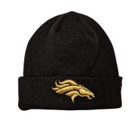 New Era Denver Broncos NFL Metallic Logo Cuff Knit Nero Oro Berretto Invernale