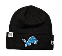 New Era Detroit Lions NFL Loop Label Knit Nero Berretto Invernale