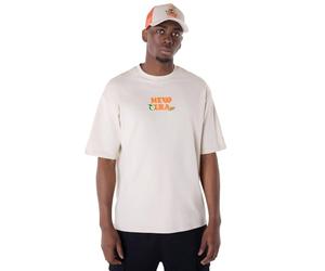 New Era Drink Graphic Oversized - Maglietta da uomo, pietra, L