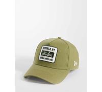 New Era - E Frame - Cappellino in lino kaki con toppa del logo applicato-Verde One Size