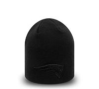 New Era England Patriots Beanie Dark Base Skull Knit Black On Black - One-Size