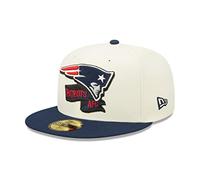 New Era England Patriots NFL 2022 Sideline Chrome White 59Fifty Basecap