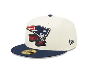 New Era England Patriots NFL 2022 Sideline Chrome White 59Fifty Basecap