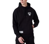New Era ERA Brooklyn Nets Half Logo Oversized Hoody-Black-M