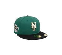 New Era ERA Cappello con Visiera 59FIFTY York Mets Visor Clip Nero e Verde da Uomo 7 1-4