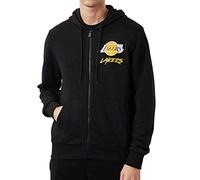 New Era - Felpa con Cappuccio NBA Los Angeles Lakers Script Zip Colore Nero