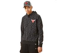 New Era Felpa Nba Aop Bulls Nero Rosso Uomo M