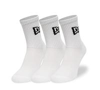New Era - Confezione da 3 paia di calzini bianchi con logo con bandiera-Bianco 39-42