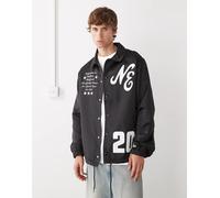 New Era - Giacca coach nera con ricami e toppe-Multicolore XL