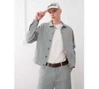 New Era - Giacca di jeans gessata multicolore in coordinato XL