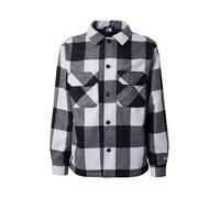 New Era - Camicia giacca a quadri nera e grigia-Multicolore M
