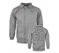 New Era Grigio New York Jets Logo Giacca a maniche lunghe con zip Uomini