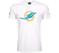 New Era Herren Herren T-Shirt Miami Dolphins T-Shirt, Weiß, L, 11380835