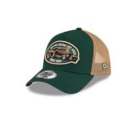 New Era Hot Rod Berretto da Camionista Auto d'Epoca Snapback Regolabile Visiera Curva Auto Maglia Cappellino Verde Beige