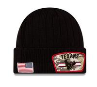 New Era Houston Texans Salute Al Servizio Cappello Cuffiato Nero Beanie $32