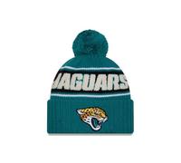 New Era Jacksonville Jaguars NFL 2024 Sideline Sport Knit Blu Berretto con Pompon