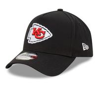 New Era Kansas City Chiefs NFL Evergreen Nero Berretto Regolabile del Modello 9Forty A-Frame