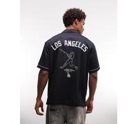 New Era - LA Dodgers - Camicia blu navy con colletto a rever e logo S