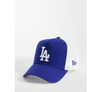 New Era Berretto da baseball 9Forty A Frame Trucker con toppa laterale MLB Los Angeles Dodgers da adulto, colore: blu scuro, Blu scuro, Taglia unica