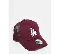 New Era Cappello da baseball 9Forty Trucker League Essential MLB Los Angeles Dodgers Trucker per adulti, rosso scuro
