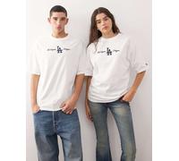New Era - LA Dodgers - T-shirt bianca oversize con logo-Bianco M
