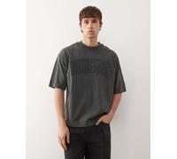 New Era - LA Dodgers - T-shirt squadrata oversize grigio slavato con logo applicato M