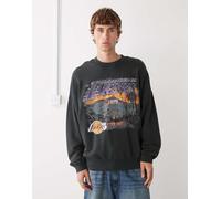 New Era - LA Lakers - Felpa oversize nero slavato M