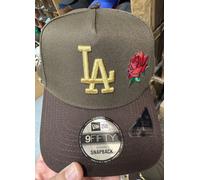 New Era Los Angeles Dodgers 9Fifty Af Cappello Marrone Scuro Oro La Rossa Rosa