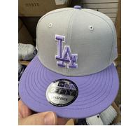 New Era Los Angeles Dodgers Snapback Cappello 59Fifty Grigio Viola Lilla Custom