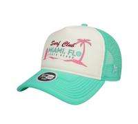 New Era Miami Berretto da Camionista Donna Ragazza Regolabile A-Frame Surf Surf Club Turchese Bianco