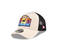 New Era Miami Cappellino da Baseball Berretto da Camionista Regolabile Estate Toppa Visiera Curva Maglia Beige