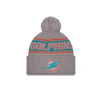 New Era Miami Dolphins NFL 2024 Sideline Sport Knit Grigio Berretto con Pompon