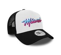 New Era Miami Heat NBA Vice Collection Colour Block White Black Adjustable Trucker cap - One-Size
