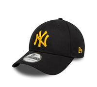 New Era MLB 39Thirty Berretto New York Yankees Nero Giallo Logo della Squadra Baseball Cappellino Cappello Elasticizzato
