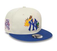 New Era MLB 9FIFTY - Cappellino snapback floreale New York Yankees, beige/royal, beige., S/M