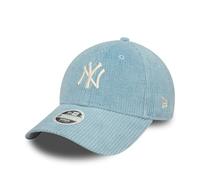 New Era MLB Berretto in Velluto a Coste New York Yankees Cappello Donna Ragazze Logo della Squadra Regolabile Azzurro