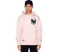 New Era MLB Vintage Big Logo, Felpa con Cappuccio Uomo, Rosa, L