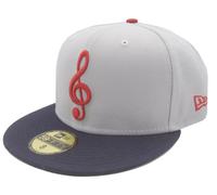 New Era Musica Note Grigio Navy Red 59Fifty Fitted Cap Limitata Esclusivo Limit